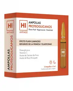 Hi Antiage - Ampollas De Proteoglicanos Doble Efecto Flash 5 Unidades