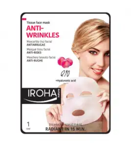 Iroha Nature - Mascarilla Facial Antioxidante y Antiedad - Q10 + Ácido Hialurónico