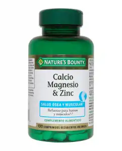 Nature's Bounty - 100 Comprimidos Calcio, Magnesio & Zinc