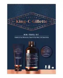Gillette - Mini Kit Viaje Esenciales Cuidado De Barba King