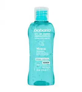 Babaria - Gel de manos hidroalcohólico - Minerales y Ácido Hialurónico - 50ml