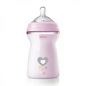 Chicco Chicco Biberón Naturalfeeling Flujo Rápido Rosa, 330 ml