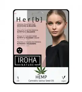 Iroha Nature - *Hemp* - Mascarilla facial tisú intensiva - Nutritiva y relajante