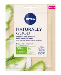 NIVEA - Mascarilla Facial De Tejido Aloe Vera Bio 1 Ud Naturally Good
