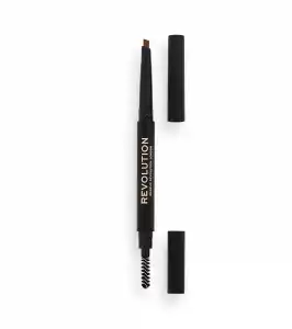 Revolution - Lápiz para cejas Duo Brow Definer - Light Brown