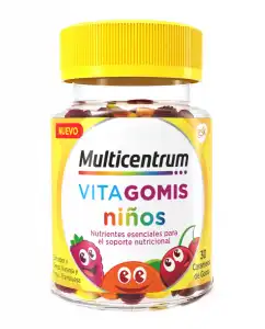 Multicentrum - 30 Gummies Vitagomis Niños Multivitamínico