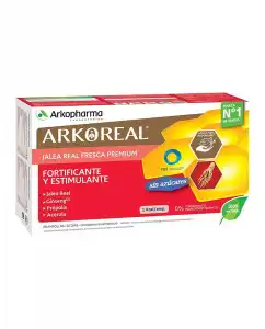 Arkopharma - 20 Ampollas Jalea Real Ginseng Sin Azucar