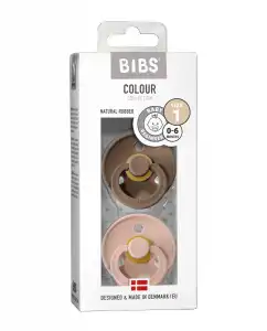 BIBS - Chupetes Size 1 Colours Dark Oak / Blush