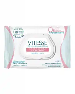 Vitesse - Toallitas Desmaquillantes Piel Sensible Biodegradables