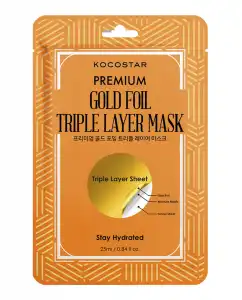 Kocostar - Mascarilla de velo Premium Gold Foil Triple Layer Mask Kocostar.