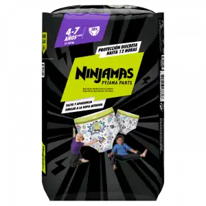 Ninjamas Pyjama Pants Calzoncillos de Noche Absorbentes 4-7 años