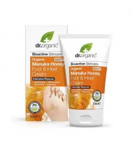 Dr Organic - Crema para pies y talones de Miel de Manuka