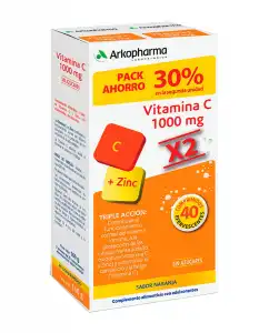 Arkopharma - 20 Comprimidos Efervescentes Arkovital® Vitamina C 1000 Mg X2