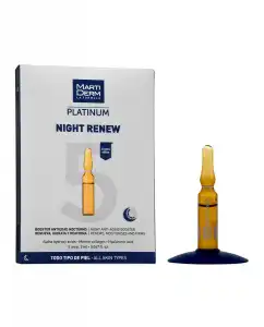 MartiDerm - 5 Ampollas Platinum Night Renew