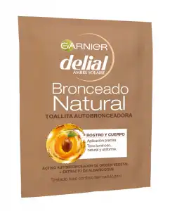 DELIAL - Toallita Autobronceadora Bronceado Natural Rostro Y Cuerpo Garnier