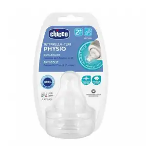 Chicco Chicco Tetina Physio Flujo Medio 2 Uds 2 M+, 3 un