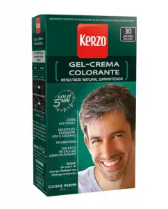 KERZO - Crema Coloración Sin Amoníaco Número 30 Castaño Oscuro