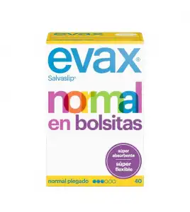 Evax - Salvaslip normal plegado en bolsitas - 40 unidades