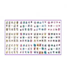 Yi Kou - Pegatinas al agua para manicura 168uds - Acuarela