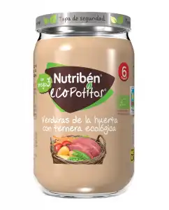 Nutribén® - Potito Eco Verduras De La Huerta Con Ternera Ecológica 6 Meses