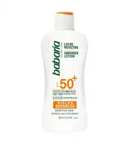 Babaria - Leche de protección solar SPF50 200ml - Pieles sensibles