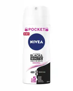 NIVEA - Desodorante En Spray Black & White Invisible Original Pocket