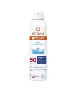 Denenes - Protector Solar Infantil Spray Piel Mojada SPF50 Ecran