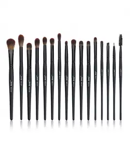 Jessup Beauty - Set de pinceles 16 piezas Black Precision - T272: Makeup Lover (Phantom Black)