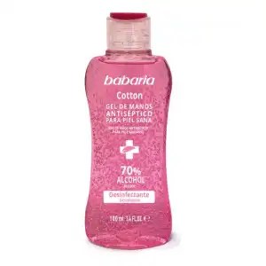 Babaria Sanitizer Algodón Y Rosa Mosqueta 100 ml Gel De Manos Higienizante