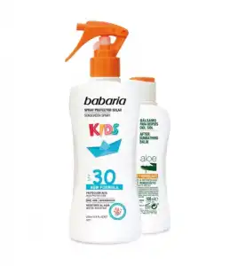 Babaria - Protector solar infantil en spray SPF30 + After Sun