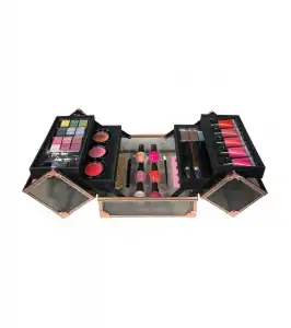 Technic Cosmetics - Maletín de maquillaje Black & Rose Gold Beauty Case