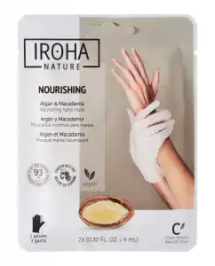 Iroha Nature - Guantes Mascarilla Nutritivos Con Aceite De Argán Y Macadamia