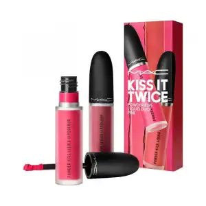 Kiss It Twice Powder Kiss Liquid Duo Estuche Labiales Rosas