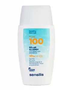 Sensilis - Fotoprotector Antiedad Fluid 100 Solar Allergy SPF50+ Para Pieles Fotosensibles Con Ácido Hialurónico 40 Ml
