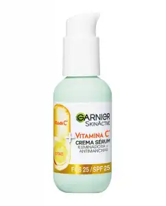 Garnier - Crema Sérum Iluminadora Y Antimanchas SPF25 Vitamina C Skin Active