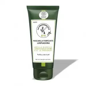 La Provençale Bio Mascarilla Purificante Limpiadora Con Aceite de Oliva 100 ml Mascarilla Facial a Base de Arcilla Blanca y Roca Volcánica