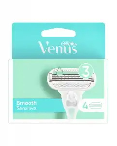 Gillette - Recambios Para Maquinilla Depilatoria Smooth Sensitive Venus