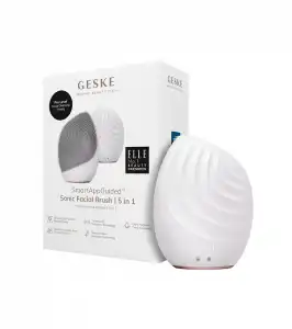 GESKE - Cepillo limpiador y masajeador facial Sonic 5 en 1 - White Rose Gold
