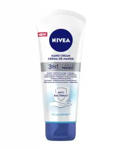 NIVEA - Crema De Manos 3 En 1 Care & Protect Anti-bacterial