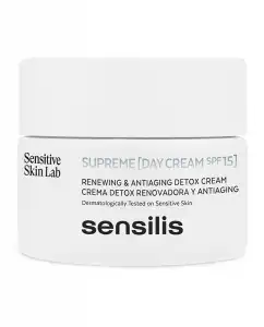 Sensilis - Crema De Día Supreme SPF15+ Detox Renovadora Y Antiaging 50 Ml