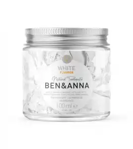 Ben & Anna - Pasta de dientes natural en crema con flúor - White