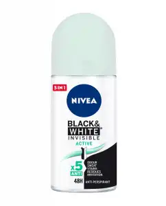 NIVEA - Desodorante Roll-on Black & White Active Invisible